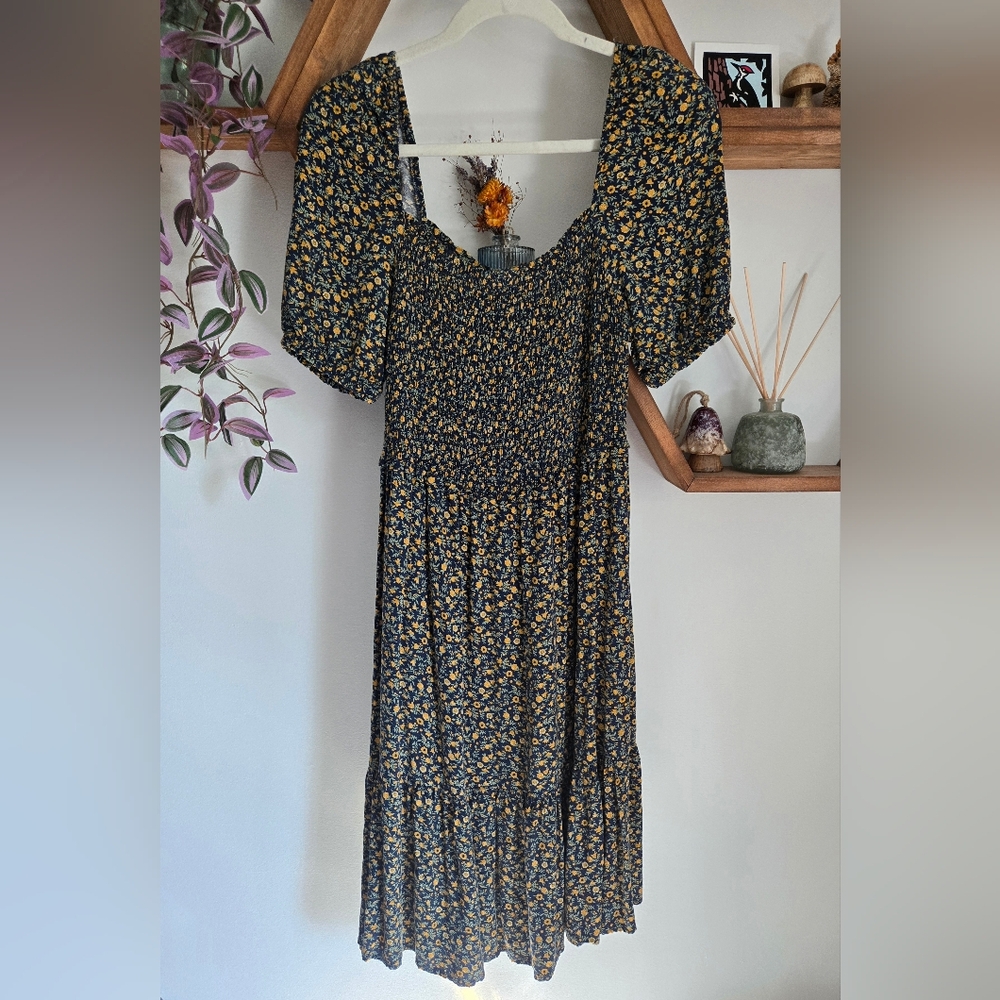 Time and Tru Floral Midi Dress